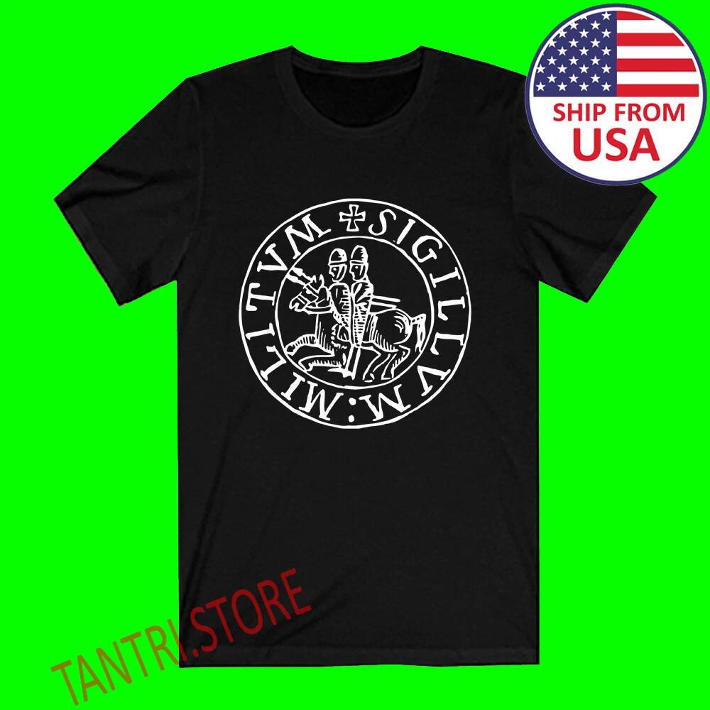 Knights Templar Soldiers Men s Black Size S to 3XL S