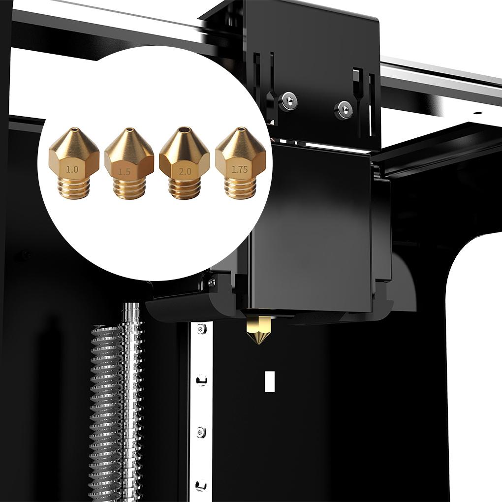 3D Printer Nozzle Brass Extruder Nozzle Replacement Consumable 3D Printer Nozzle Brass Printer Accessory