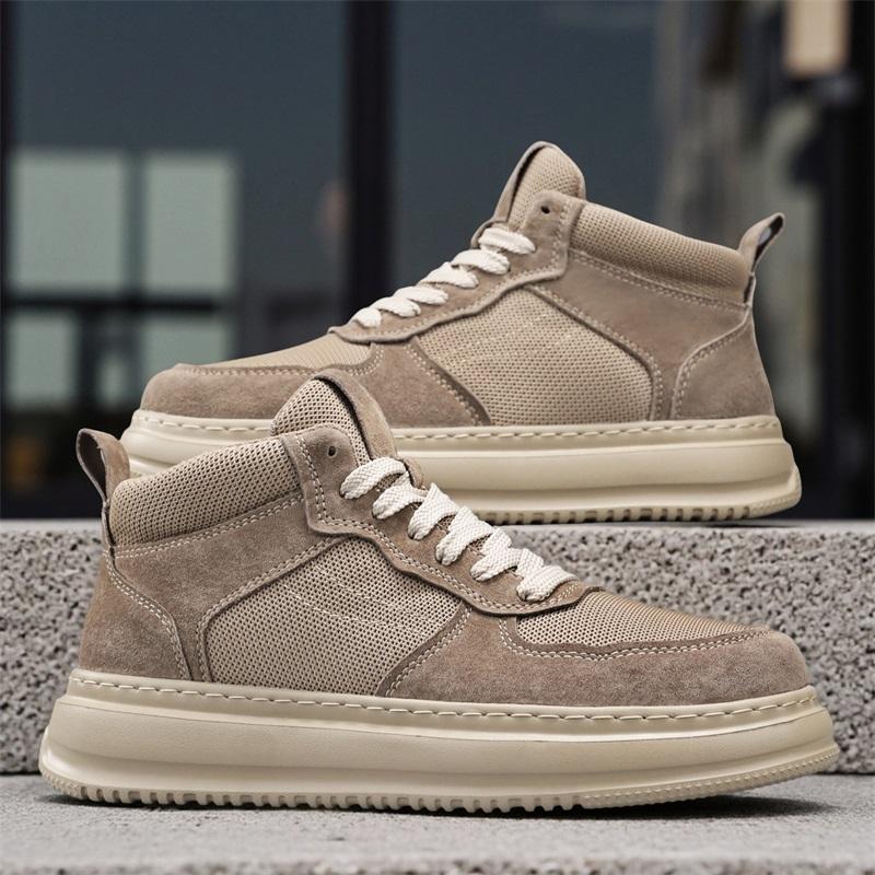 Men's Mid Top Board Shoes New Korean Fashion Trend Versatile Sports and Leisure Shoes Lightweight Outdoor Travel Shoes