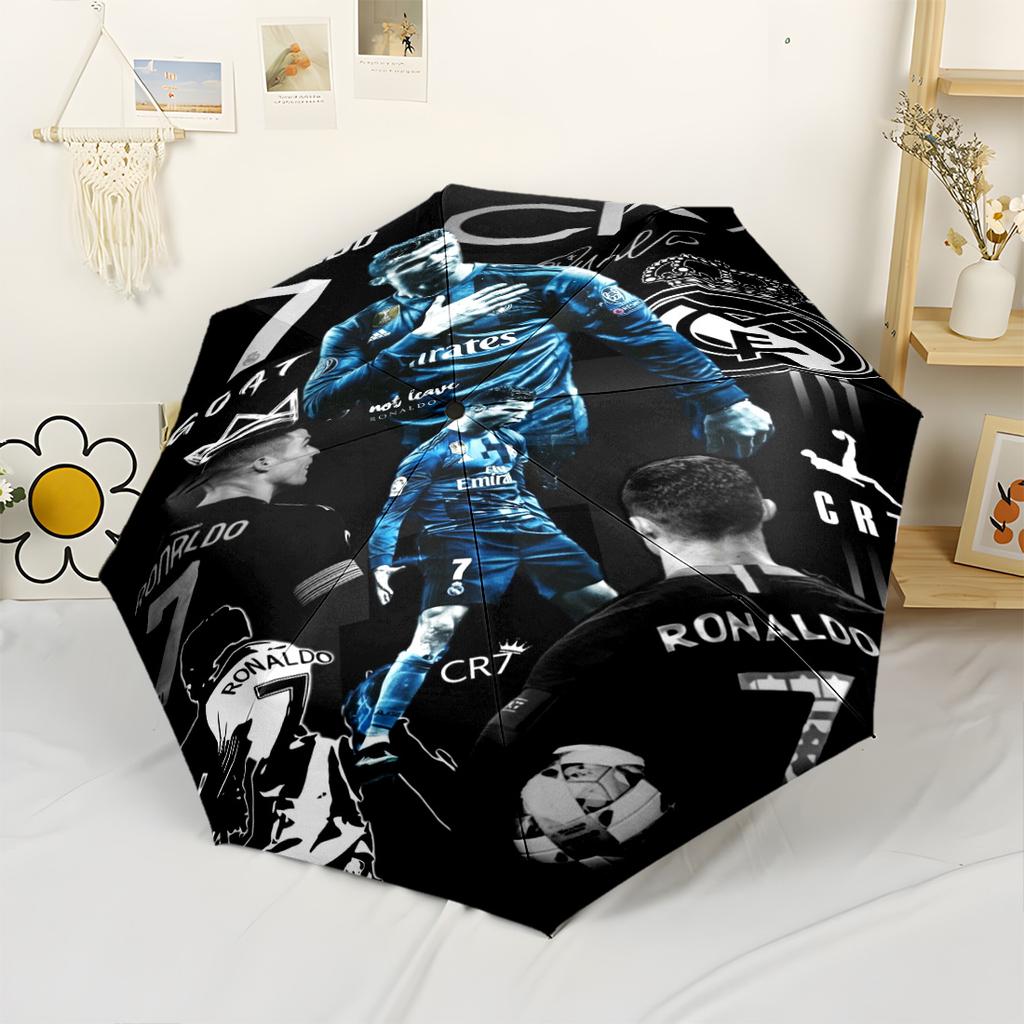 Ronaldo's Iconic Moment Outdoor Automatic Umbrella Compact 8-Rib Design Lightweight Perfect for Outdoor Adventures Fashionable Accessory