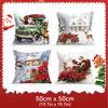 Christmas Theme Cushion Pillowcase Printed Polyester 40/45/50Cm Throw Pillowcover Decorative Sofa Cushion Pillowslip Home Decor