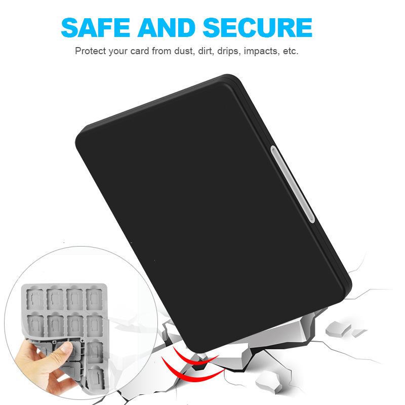 Spielkartenetui für Nintendo Switch 2 / 1 / OLED / Lite, Aufbewahrungshalter für 32 Spielekassetten mit 32 Micro-SD-Kartenfächern, Magnetverschluss, Hartschale