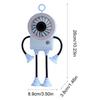 Desk Fan Robot Shape Personal Rechargeable Air Cooler With LED Light Portable Fan With Suction Cups For Home Kitchen Bedroom