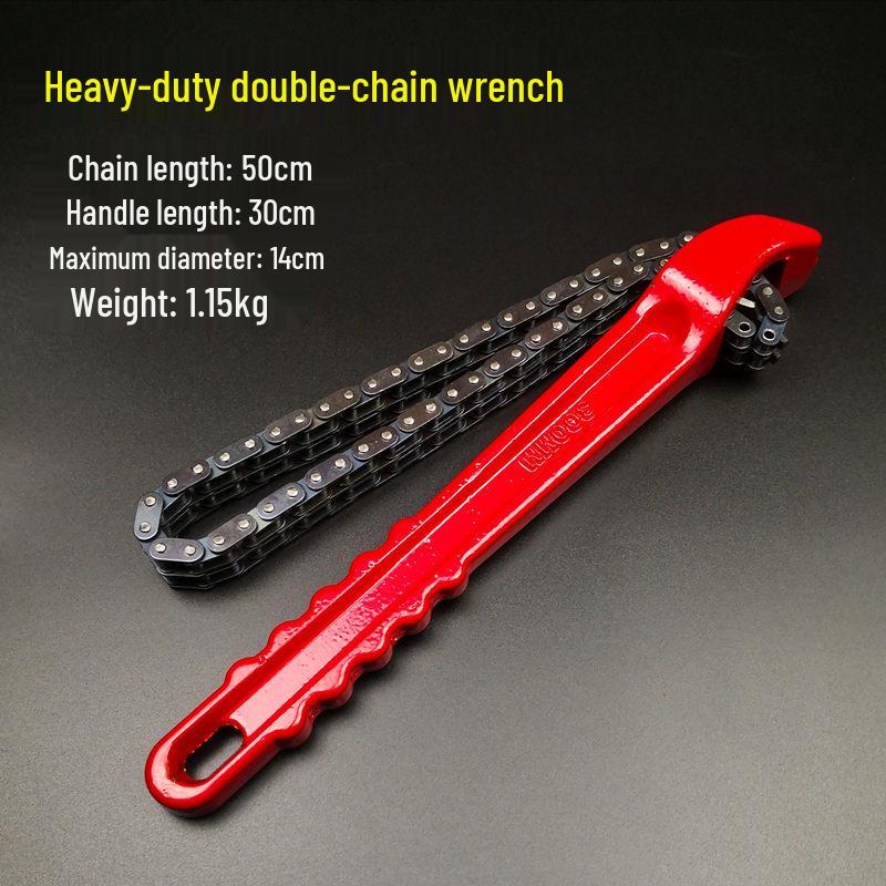 

Double Chain Hook Wrench for Oil Filter Removal and Installation