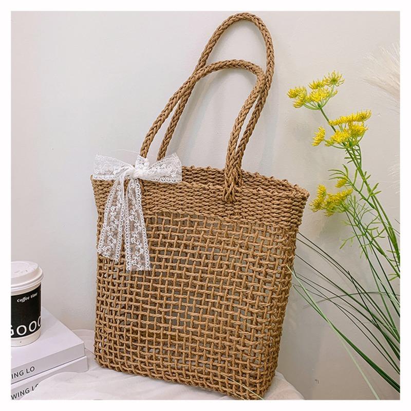 

Вместительная плетеная соломенная сумка женская летняя универсальная новая модная сумка через плечо отпуск пляжная сумка хаки