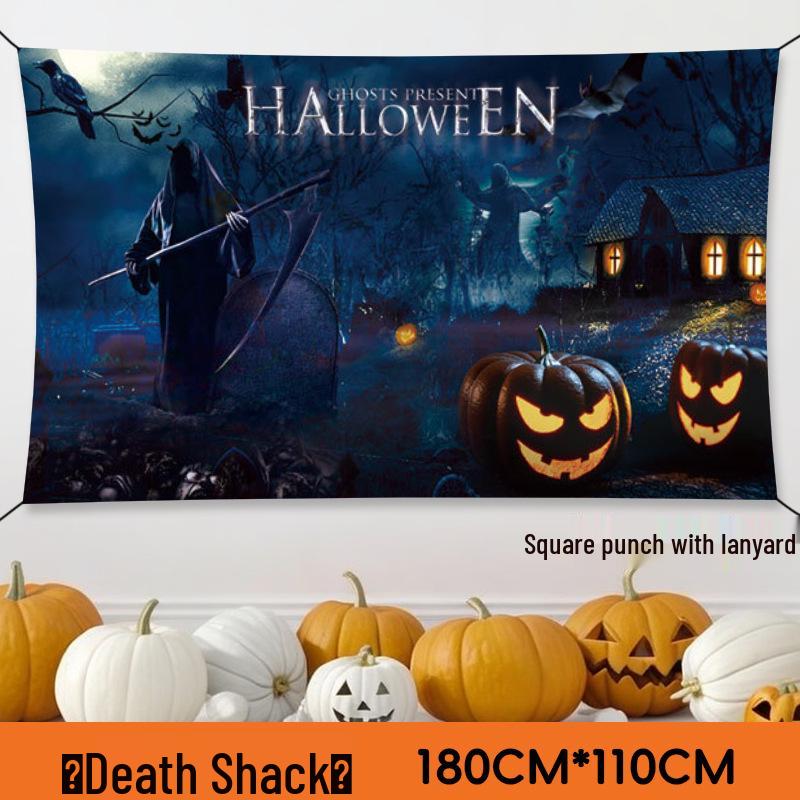 Halloween Pumpkin Lantern Scene Background & Party Decor Props