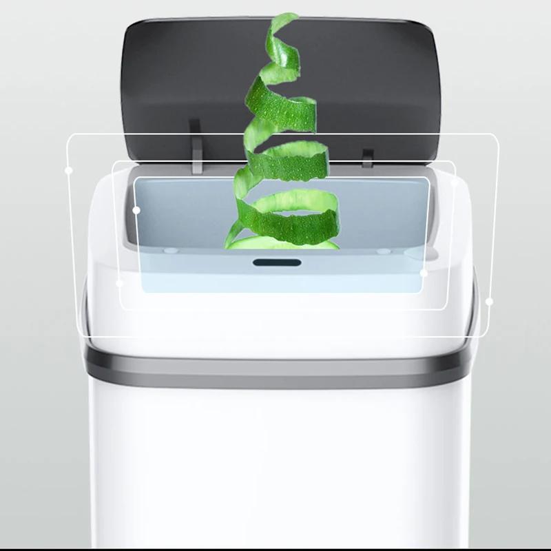 Horký kuchyňský odpadkový koš 13L Koupelnový dotykový odpadkový koš na toaletu Inteligentní kbelík na odpadky Odpadkové koše Popelnice Inteligentní odpadkový koš Kuchyň