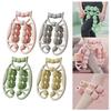 Massage roller multifunctional ring leg roller muscle roller 18 wheels pink