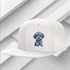 Denim Patchwork Puppy Dog Baseball Cap Cute Pet Graphic Flat Brim Snapback Hat Unisex Casual