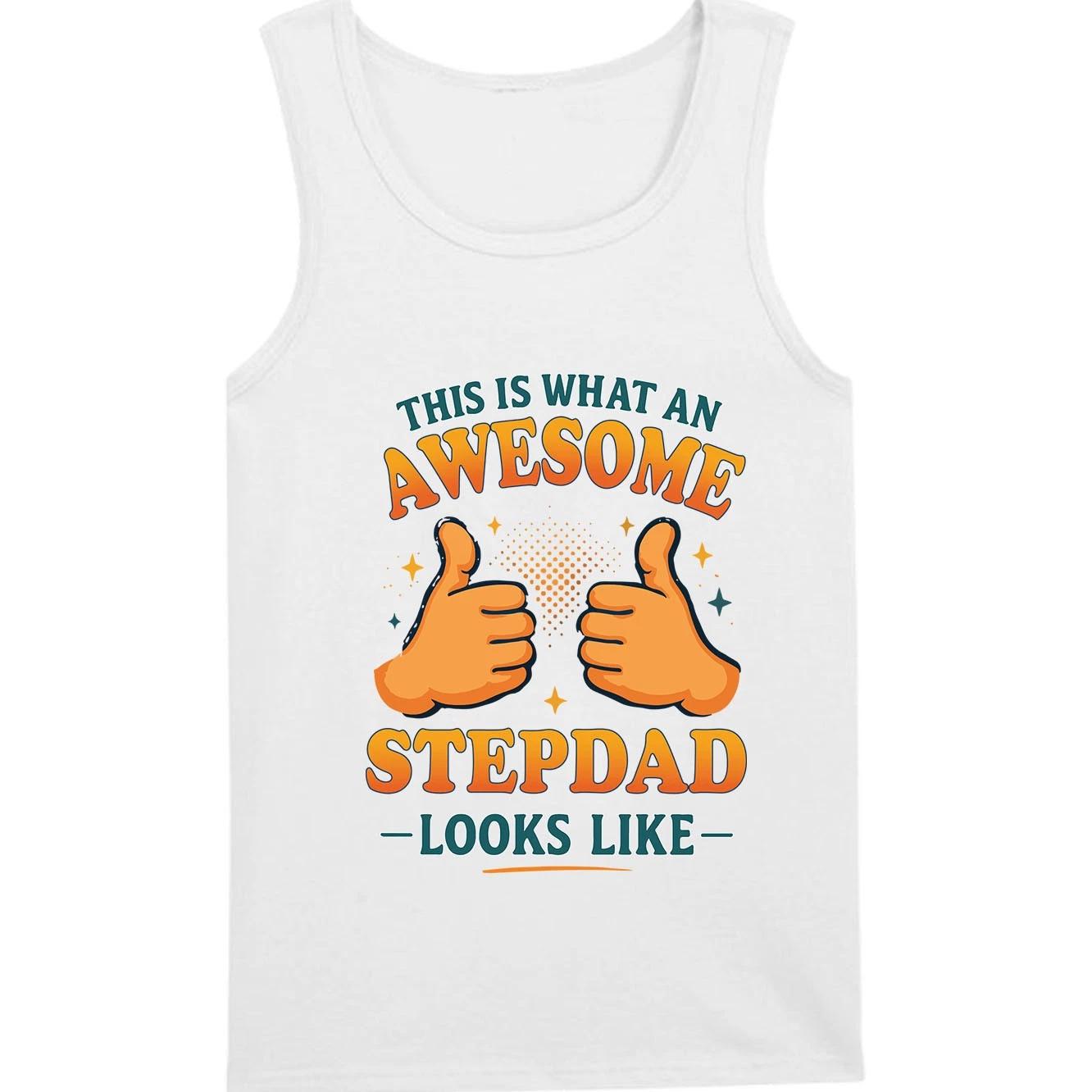 This is What an Awesome Step Dad Looks Like Vest, Gift for Kids, Men and Women M