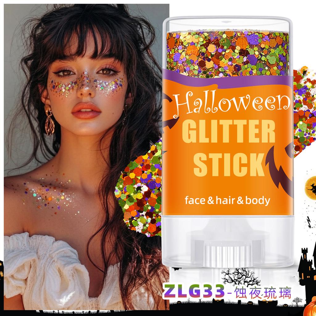 Halloween Body Stick for Costume Party Face and Body Decoration - Glitter Sticks for Festivals