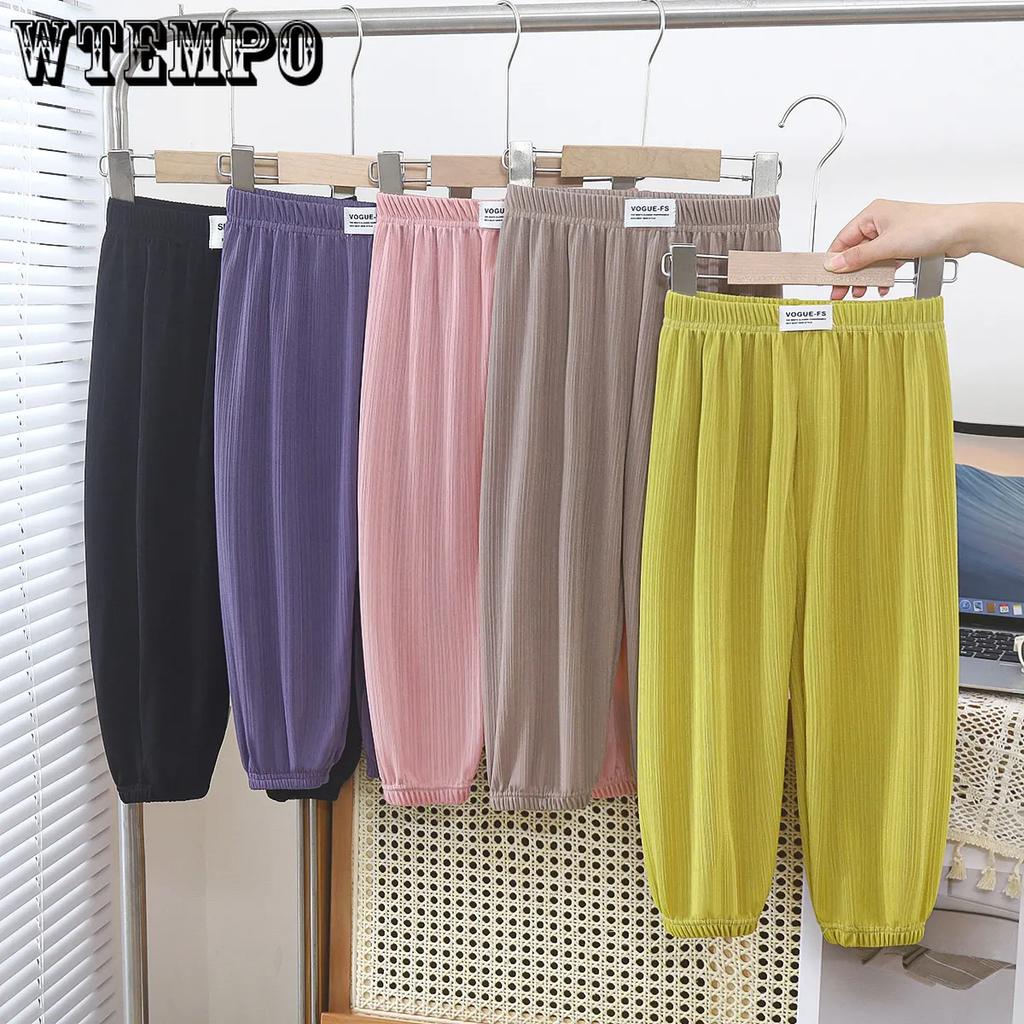 Kinder Casual Anti-Mücken-Hose Sommer dünne Gürtel Füße Pumphose für Mädchen