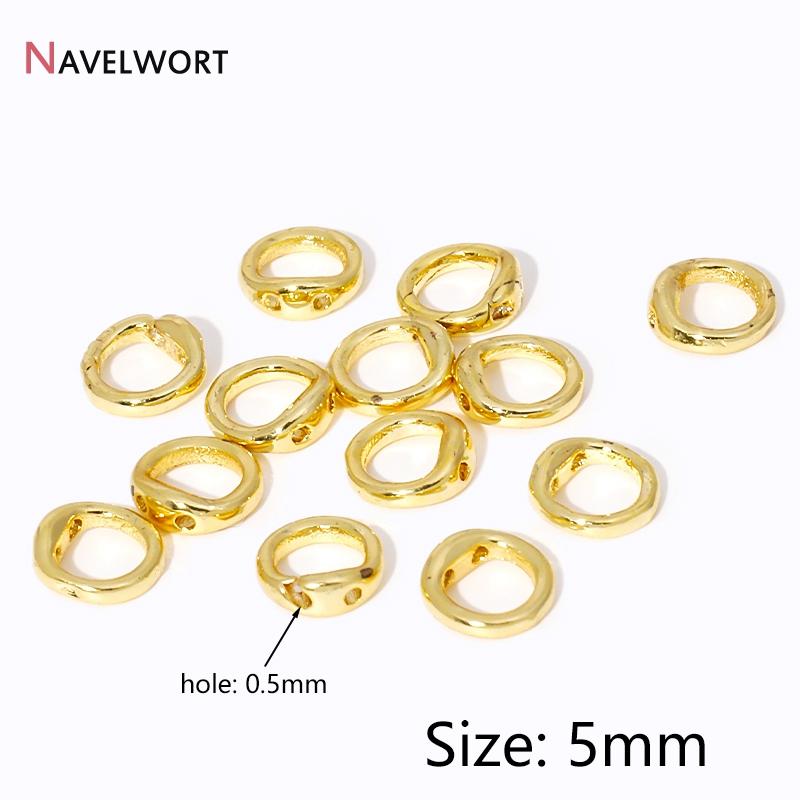 10/20Pcs Gold Plated Brass Crimp Beads,End Caps For Jewelry Making,Caps For Bracelet,Supplies For Jewelry,DIY Accessories