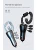 65W Dual USB Car Charger with QC3.0 Fast Charging, Multi-Function Digital Display, and One-to-Three Splitter