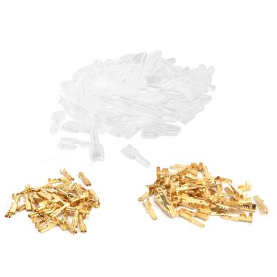 Conectores de pala Bloque de terminales de alambre de latón Manguito engarzado transparente Suministros eléctricos 2.8mm