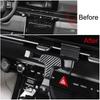 For Kia Carnival    2024 Car-Styling Carbon Style Air Vent Clip Mount Mobile Phone Holder Cellphone Stand Support