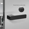 European One-word Handle Door Lock Hidden Keyhole Suitable for Bedroom Study Magnetic Silent Door Lock Minimalist Ecology