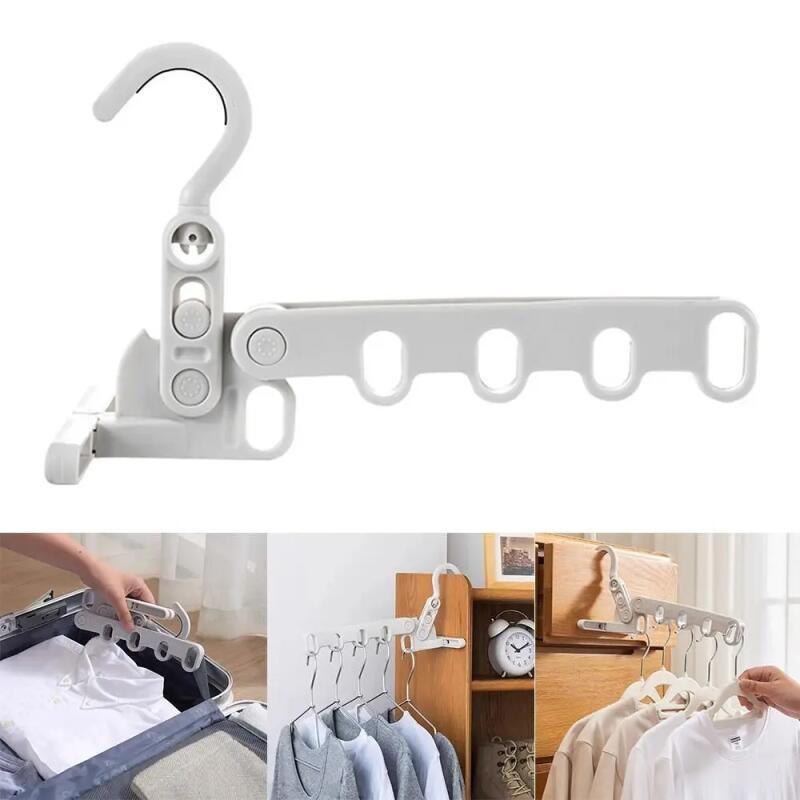 Folding Clothes Hanger Travel Hangers Ultra Light Portable ABS Clothes Hanger Anti Slip Load-bearing Strong Home Outdoor Essential Suitable for Travel
