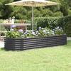 VidaXL Raised Garden Bed Flower Pot Planter Box Raised Bed Patio Terrace Outdoor Galvanized Steel 224x80x36cm 318921