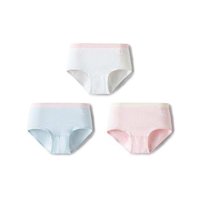 Balabala Girls' Cotton Boxer Shorts - 3-Pack, No-Wedgie, Skin-Friendly, Small to Large Sizes