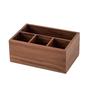 Black Walnut Multifunctional Storage Box Solid Wood Living Room Remote Control Desktop Storage Box Cosmetics Organizer Box