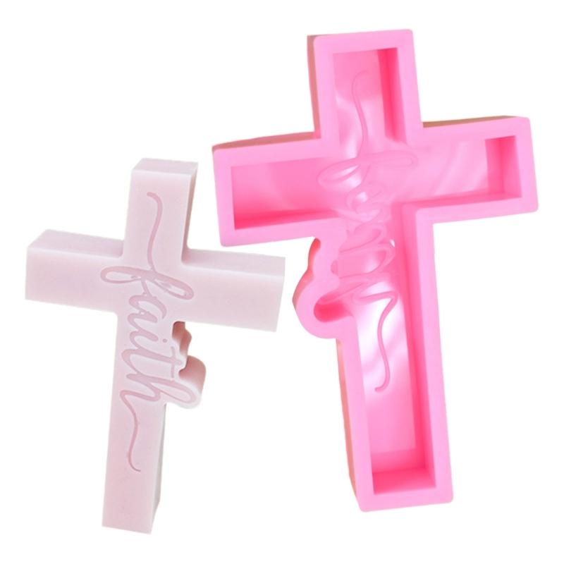 Set Of 2 Crucifix Shaped Silicone Molds for Baking and Crafting Chocolate Cakes Candies Moulds Kitchen Bakewares