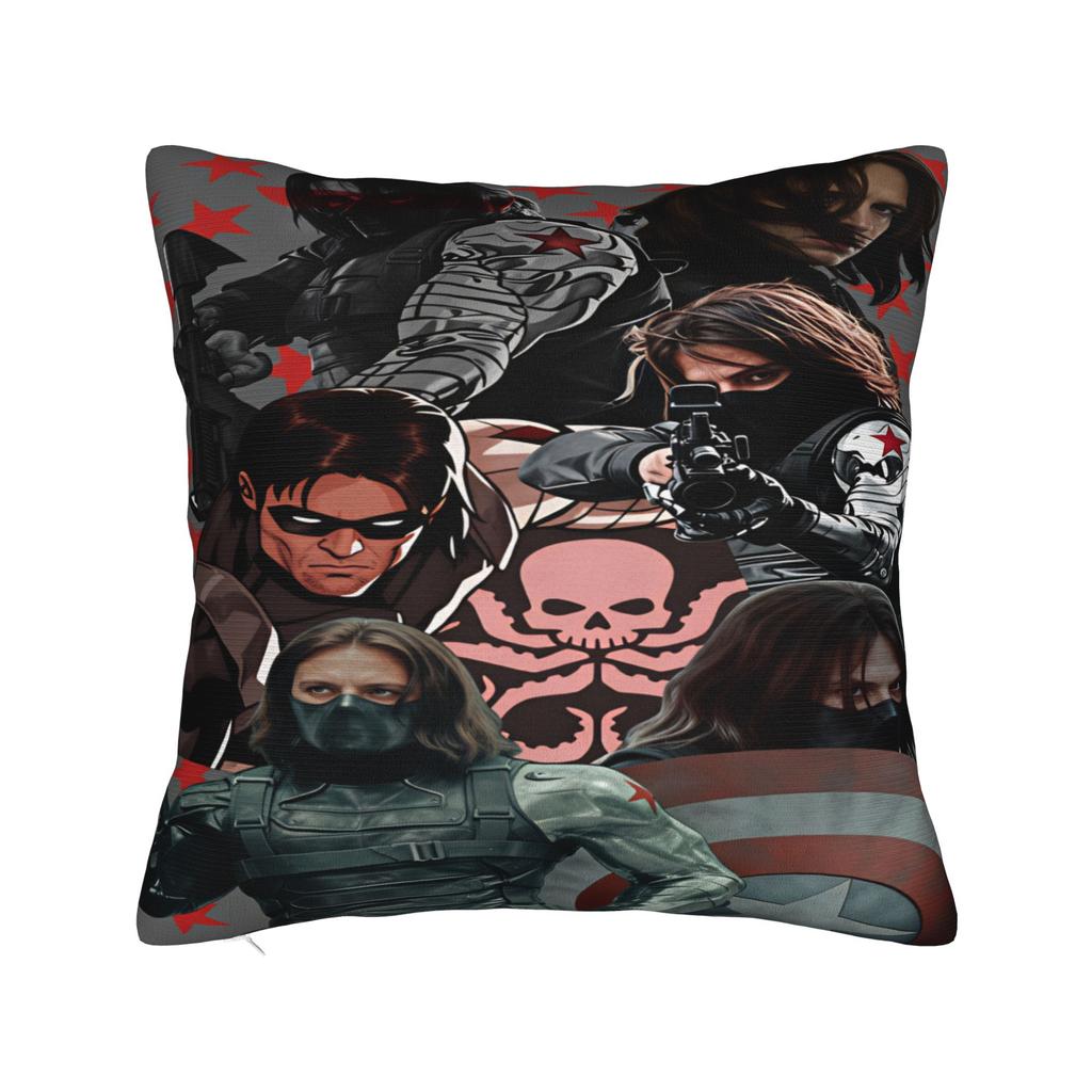 Bucky Barnes Winter Soldier Pillow Case Soft Pillow Cover For Sofa Home Decoration Fashion Pillowcases