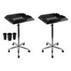 1 Piece Hair Salon Tray Cart Mobile Storage Trolley Adjustable Height Metal Removable Tool Holder