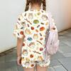 Kids Casual Short Sleeve Top and Shorts Set Animal Pattern Lightweight Summer Outfit Soft Fabric Breathable Design Comfortable Fit