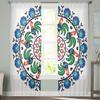 Tende in Tulle a Fiori con Motivo Gallo per Soggiorno Decorazione Casa Tenda per Finestra Cucina Tenda Voile Leggera