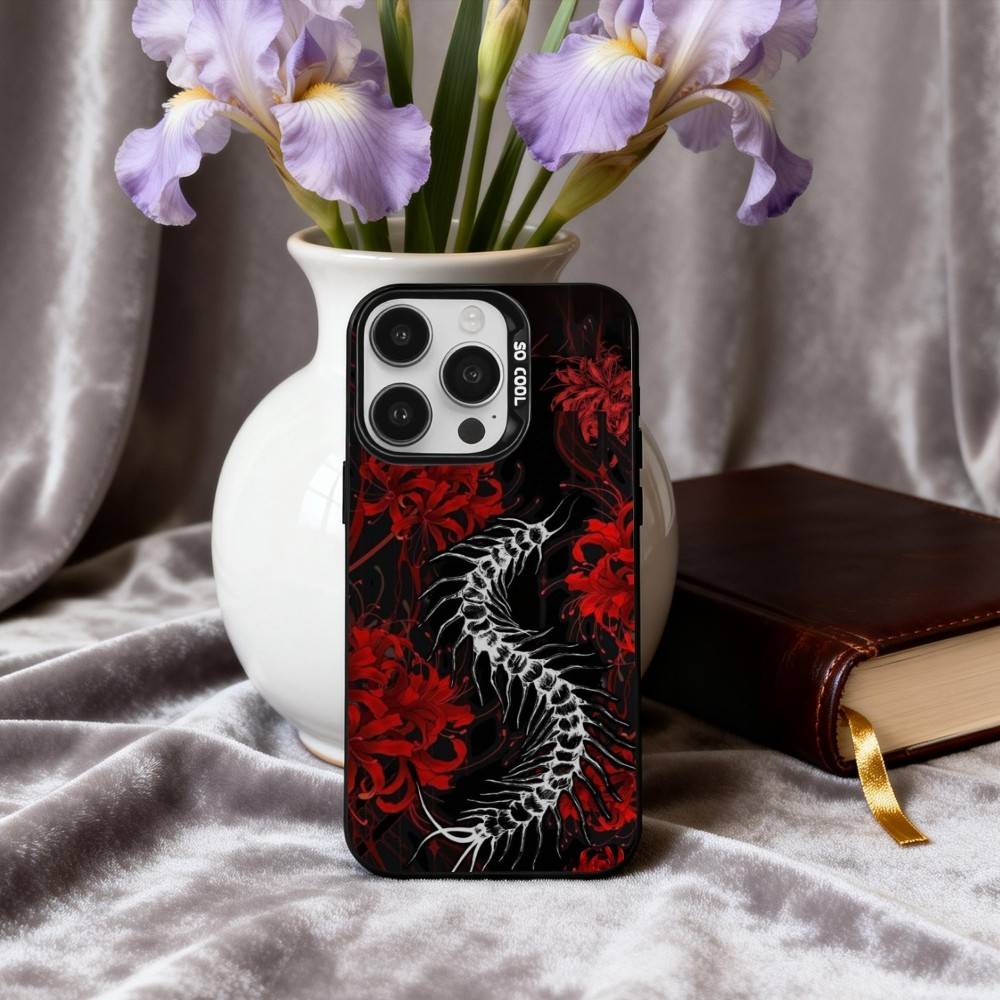 G-Ghoul R-Rote Spinnenlilie Tokio Handyhülle Für iPhone17,16,15,14,13,12,11 Plus,Pro Max Candy Silberbeschichtet Innenabdeckung