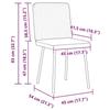 VidaXL Dining Chairs Set of 2 Blue Velvet 4101196