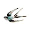 European and American Retro Vintage Style Imitation Enamel Diamond-Encrusted Swallow and Magpie Brooch for Coat and Jacket, Gift