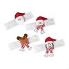 4Pcs Santa Ornament Plush Curtain Tieback Holiday Curtain Holder Xmas Plush Doll Christmas Decor Curtain Clasp Belt X3UC