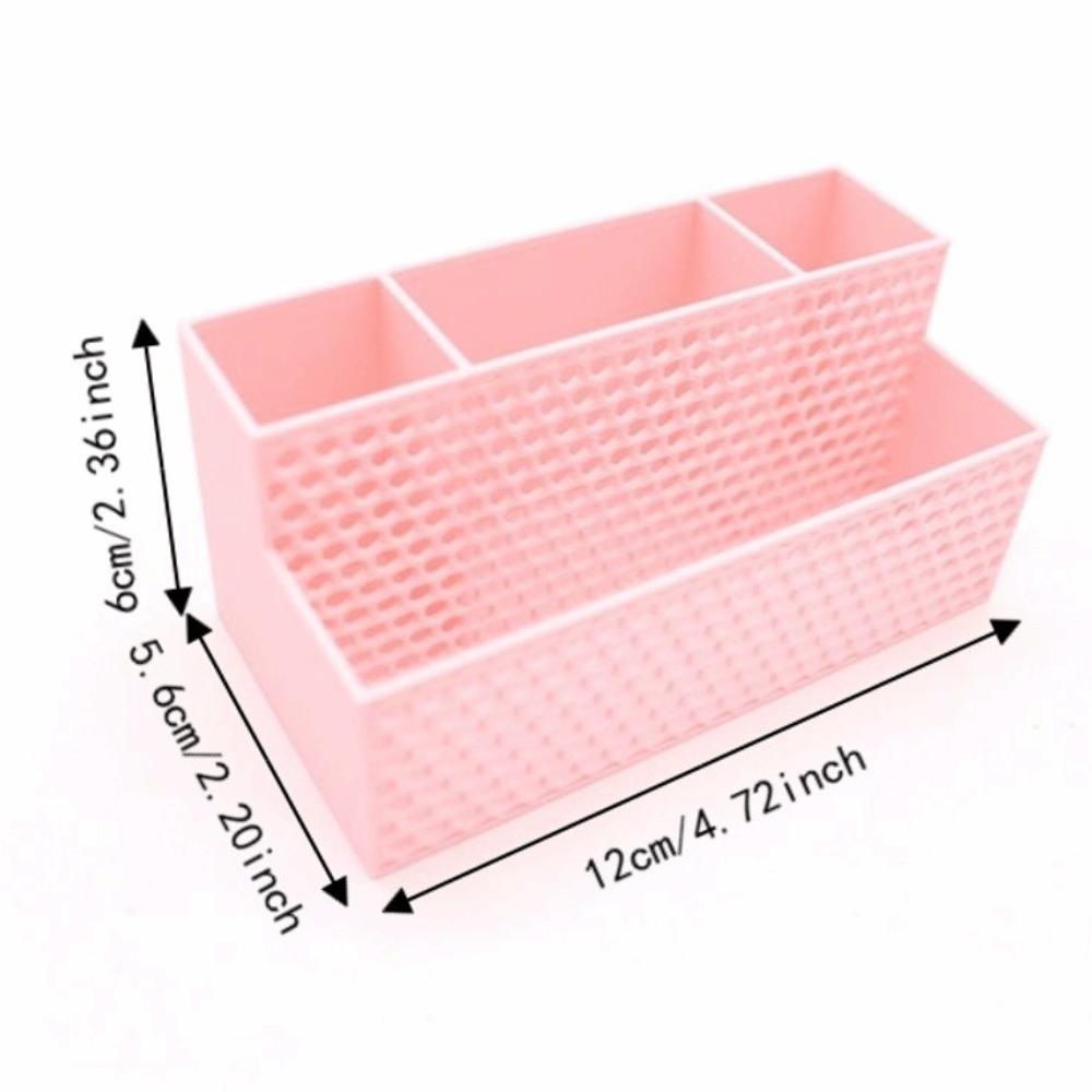 3D Printed Pen Holder Hollowed-out 4 Grid Stationery Organizer Multi-Purpose Creative Makeup Brush Storage Bucket