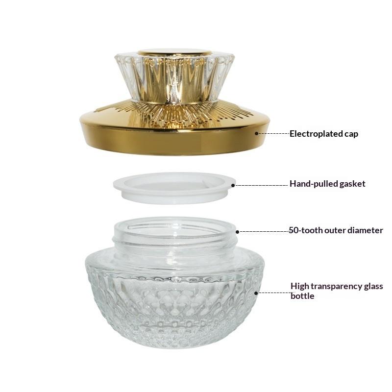 1 stk. Luksus 50G Glas Ansigtssmørekrukke Med Låg Kosmetisk Krukke Beholder Til Creme Lotion Krukker Rejselotion Flaske