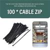 A20F-100 Pack Cable Zip Ties Heavy Duty 12 Inch, 7.6Mm Strong Plastic Wire Ties With 70Kg Tensile Strength, UV Resistant
