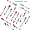 10Pcs Christmas Multicolored Pen 6 Color-in-1 Writing Pens Retractable Colored Ballpoint Pen for Color Coding Journaling