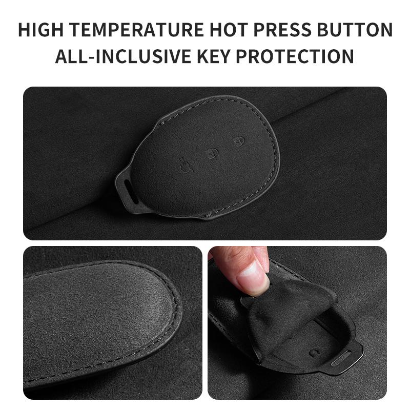 Suede Car Key Case Cover For Changan Qiyuan A07 A05 Q07 Q05 Car Key Protective Shell Accessories