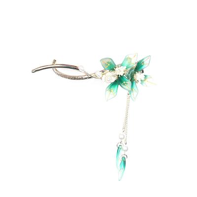 Haarspange mit Quasten und Blumen im antiken Stil