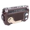 Solar Hand Crank Radio with Bluetooth Speaker Flashlight AM FM SW Water Proof Portable Emergency Radio for Indoor