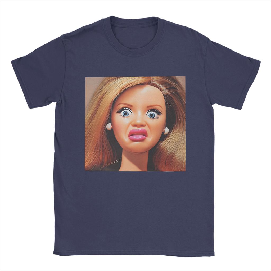 Funny Doll Print TShirts for Unisex  Casual Pure Cotton Tee Shirt Crew Neck Short Sleeve T Shirt Gift Idea Clothing