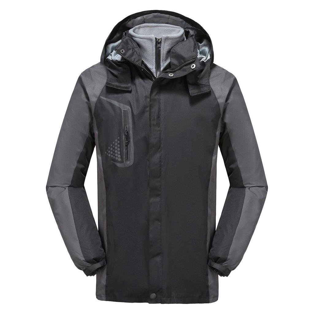 Hooded Softshell Jacket Waterproof Overcoat Winter Windbreaker for Climbing Skiing Outdoor Camping