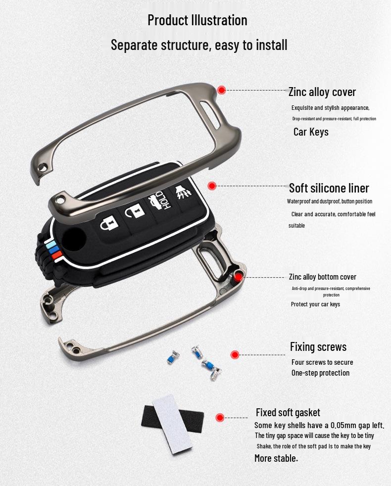 New Dongfeng Venucia Key Cover for T90, D60, T70, T60 Plus - High-End Car Key Shell