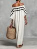 European Summer One-Shoulder Batwing Sleeve Maxi Dress for Women
