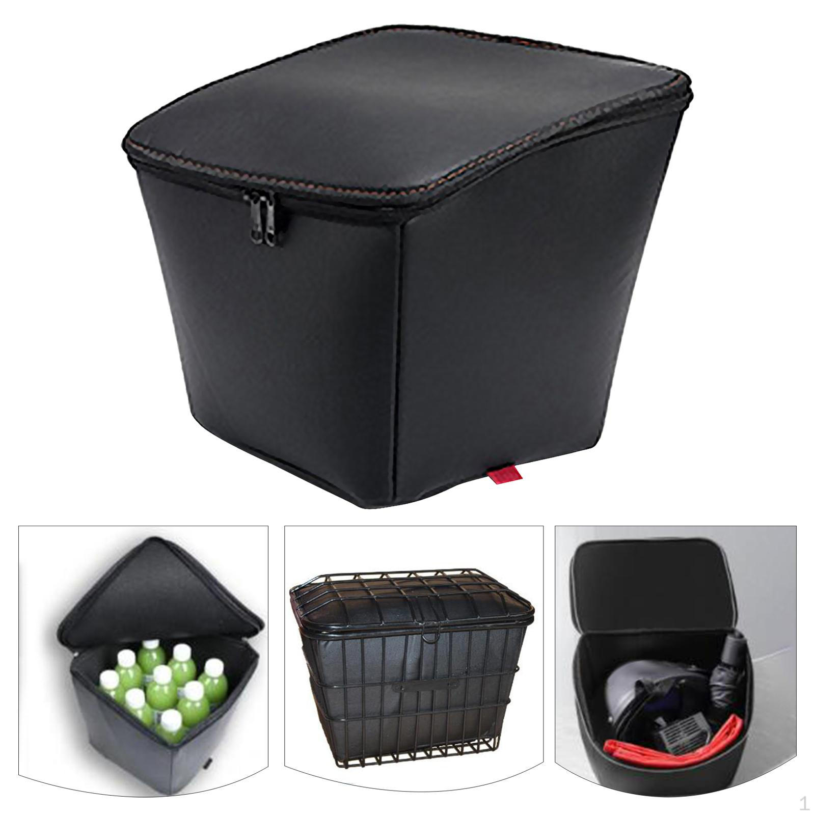 

Вставка в корзину для велосипеда, сумка для хранения, съемная, водоотталкивающий чехол от дождя, передняя корзина,