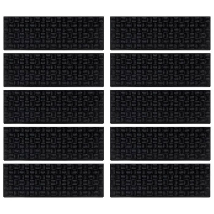 Marches d'escalier - VIDAXL - 25x75 cm - Caoutchouc Antidérapant - Durable - Facile à nettoyer