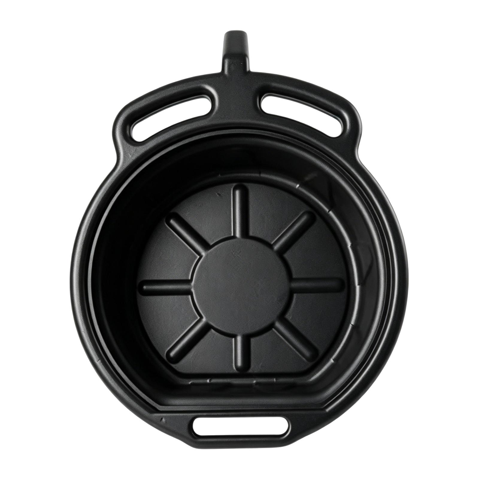 Large Coolant Drain Pans Chemical Resistant Design Plastic Anti Splash Oil Pans Anti Splash Baffles Large Spout for Easy Pouring 10L