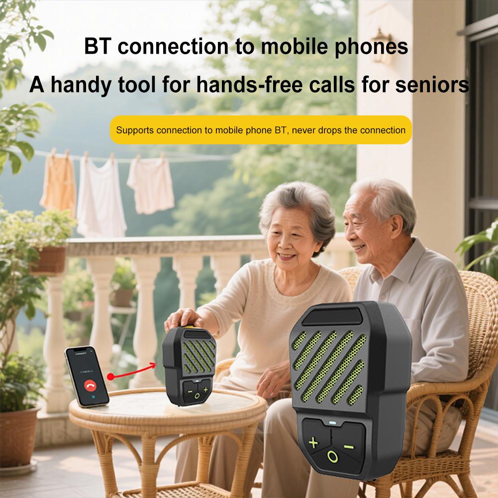 Wearable Bluetooth Speaker Built-in Mic Clip Speaker Wireless BT Microphone Speaker Sports Lavalier Speaker for Hands-Free Music