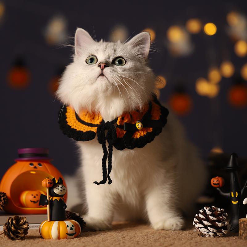 Halloween Adorable Pet Costume Pumpkin Magic Hat Halloween Costume Halloween Cosplay Cat Dog Halloween Party designed for Pet Supplies
